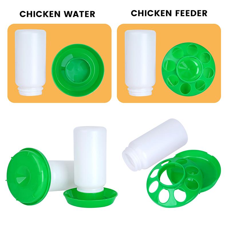 1L Poultry New Thickened Feeder and Drinker Chicken Feeder Bucket Automatic Water Food Dispenser Chick Drinker Feeding Bucket