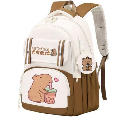 Kapibara Schoolbag Fun Printing Trend Student Backpack Light and Large Capacity