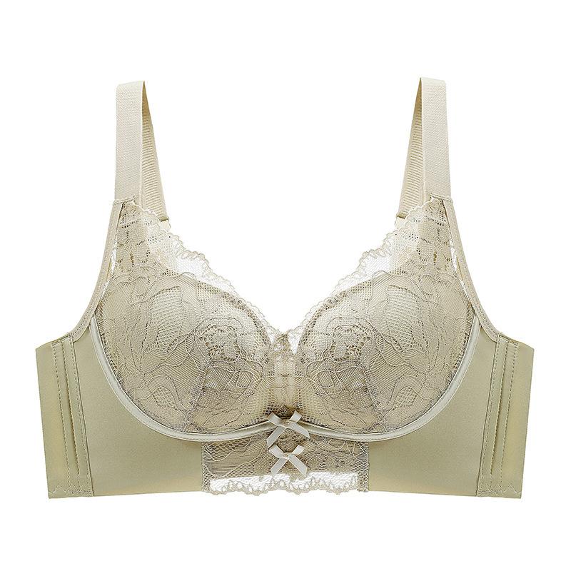 New Splicing Collision Underwear Women Gathered Bra Without Steel Ring To Collect Breasts Bra