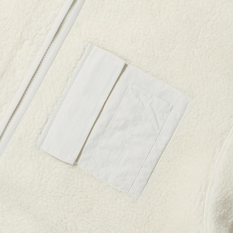 New FILA Velvet Jackets Unisex Ecru FS2PLD4102X-CRM