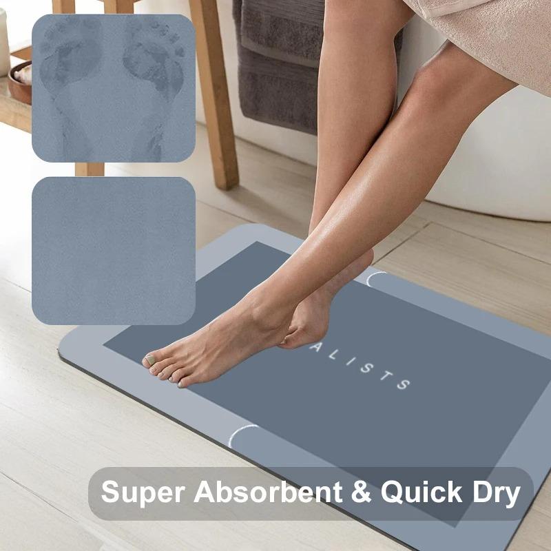 Diatomeeënaarde Badmat Super Absorberend Antislip Sneldrogend Zachte Vloermat voor Badkamer Douche Wasruimte Slaapkamer Keuken Camper