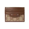 Zumi Logo Canvas And Leather Card Holder Unisex Card Holder Brown Ebony 681709-GY5SN-8563