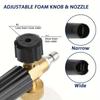 Compact High Pressure Foam Cannon Kit with M22-14/15 Adapter & 1/4" Quick Connect, Short Washer Gun for Home/Vehicle Cleaning