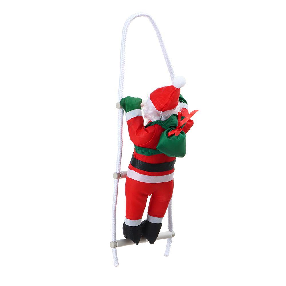 Hanging Decor Cartoon Window Decor Party Ornament Santa Claus Xmas Ornaments Climb Ladder Doll