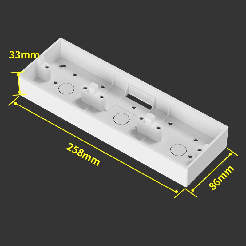 Universal PVC Type 86 Thickened Surface Mount Switch & Socket Junction Box, Double/Triple