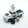Antique Miniature Haunted Ghostly Truck Ornament Metal Shelf Decors Farmhouses Kitchen Accent For Halloween Enthusiasts