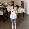Youqi Baby Girls Summer New Chinese Style Cotton Two-Piece Set