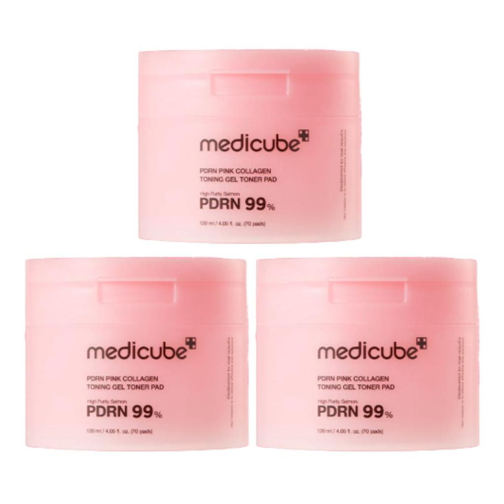 Medicube PDRN Růžový kolagenový tonizační gelový tonerový polštářek 120 ml (70 polštářků) (3 Možnosti)