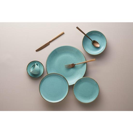 

Porland 04ALM006173 Seasons 30 штук бирюзовая посуда на 6 персон