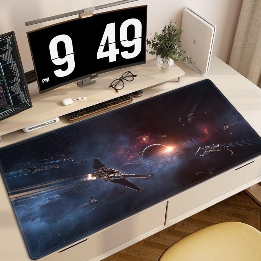 Eve Online Anime Large Mousepad XXL Gaming Accessories Keyboard Desk Mat Laptop Office Carpets Rubber Overlock Mouse Pad for CS