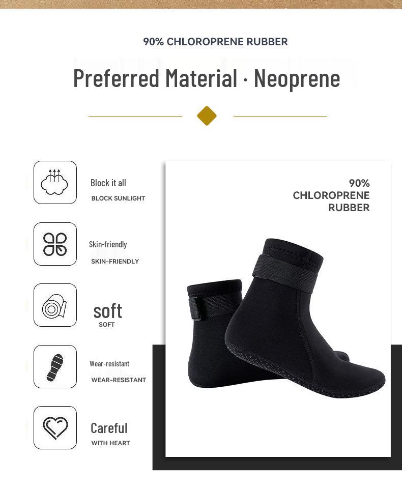 Kinder Neopren Wasserdicht Rutschfest Warm Schwimmsocken mit Knöchelschutz