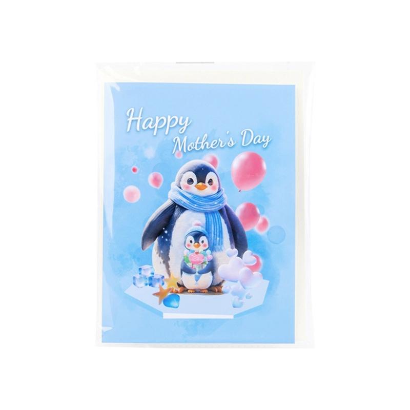 3D Penguins Popup Card Popup Gift Cards,Handmade Greetings Cards,Mother Day Cards Popup Greetings Card Birthday Card