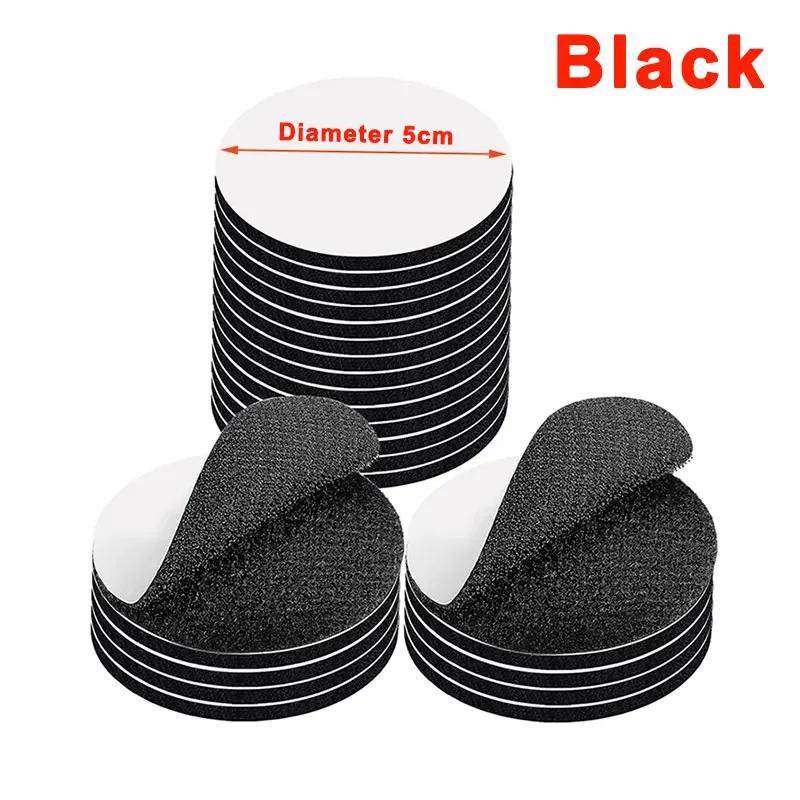 16/20/30/50mm Hook and Loop Strips Strong Back Adhesive Fastener Mounting Tape Sticky Dot for Carpet Anti Slip Pad Fixed 5-30Set