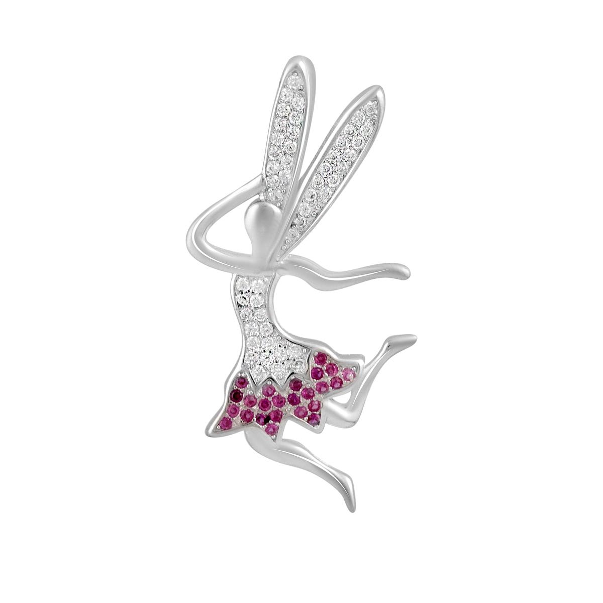 

Срібна каблучка з фіанітами. (2128649) білий