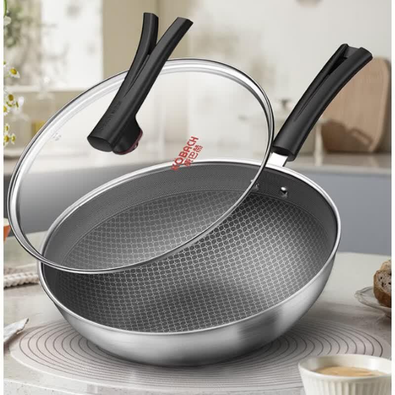 

KOBACH 304 Stainless Steel Honeycomb Non-stick Wok