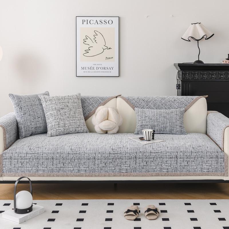 Light Luxury High-End Sofa Cushion, Universal In All Seasons, Non-Slip Leather Sofa Cover  New Sofa Cover, Seat Cushion
