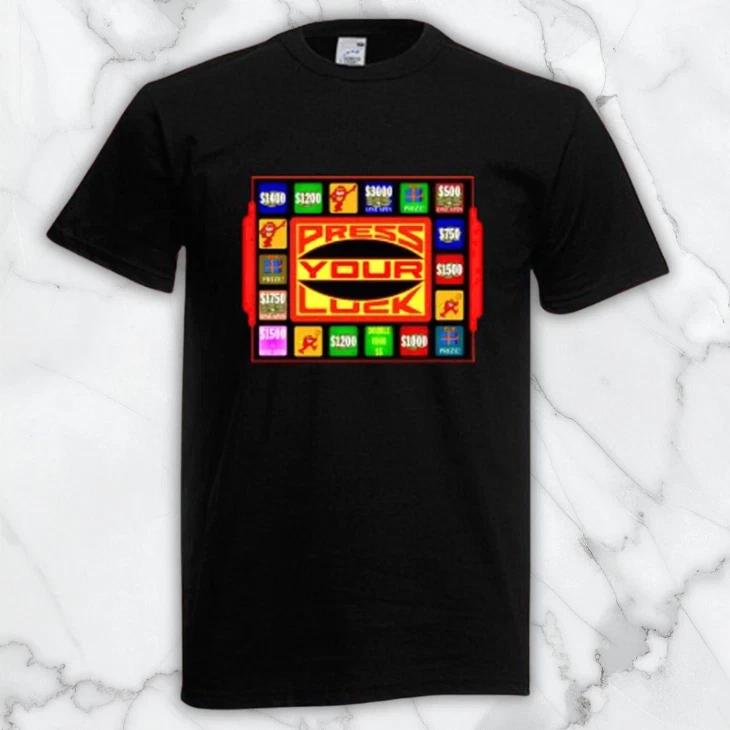 Press Your Luck Game Show Men s Black Graphic T Shirt Freeships L