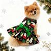 Weihnachten Haustierkleidung Rundhals Ärmellos Bedrucktes Kleid Weihnachtsmann Schneeflocke für Kleine Mittelgroße Große Hunde Neujahrsgeschenk