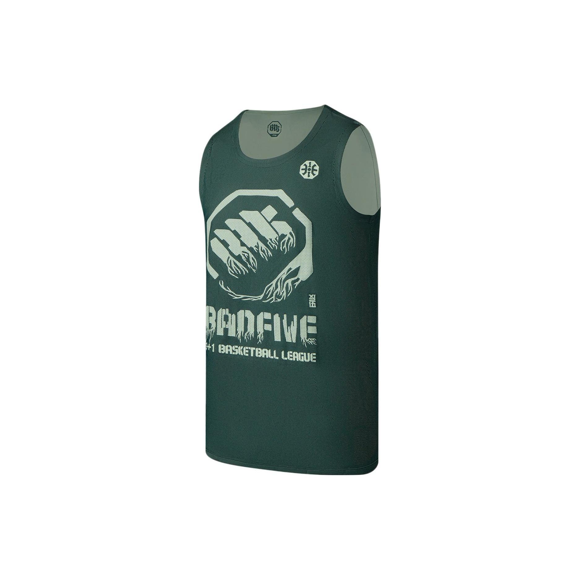 Li-Ning x Jon Burgerman BadFive Reversible Basketball Jersey Forest Green Men s AAYR371-9 XXXL