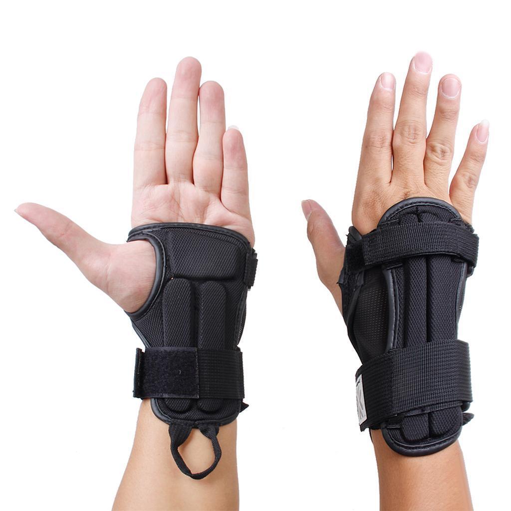 Pair Ski Snowboard Skate Wrist Guard Sprain Protective Gear Pad Brace Wrap Glove