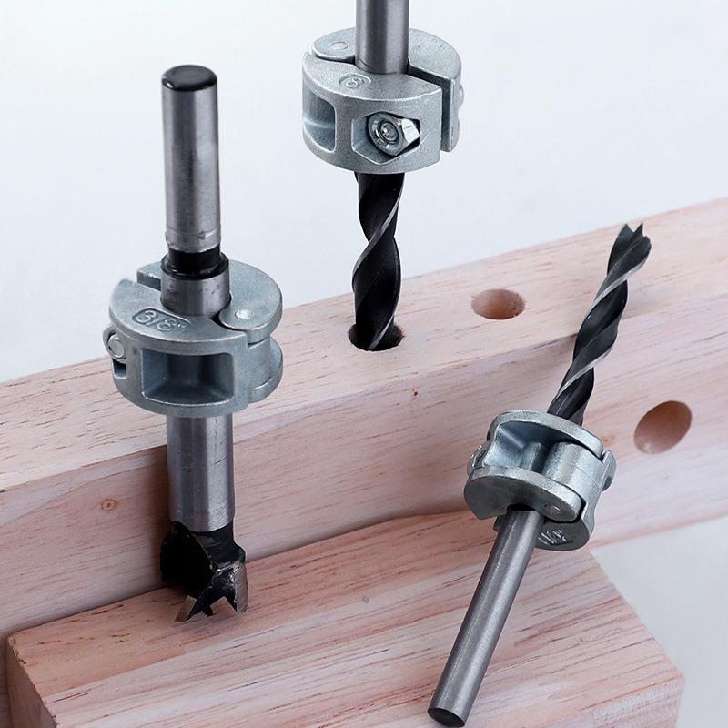 3PCS Drill Bit Stopper Collars Zinc Alloy Drilling Depth Stop Rings with Hex Wrench Open Type 6mm 8mm 10mm For Drill Bit