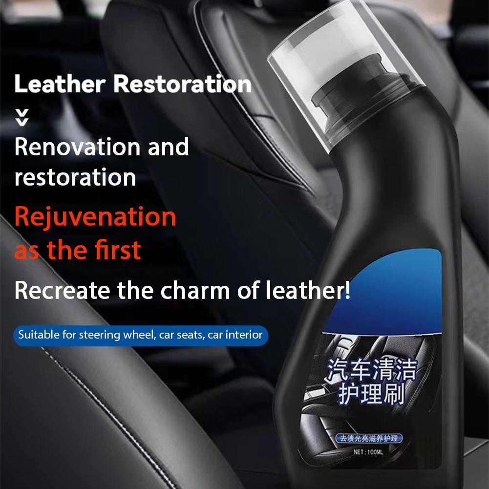 Car Leather Cleaner Liquid 100ml Leather Seats Polishing Refurbishing Liquid For Car Automobile Maintenance Nourishing Solution