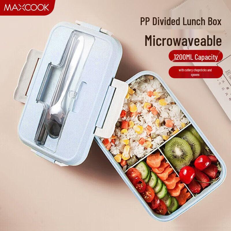 MAXCOOK Wheat Straw Partitioned Lunch Box