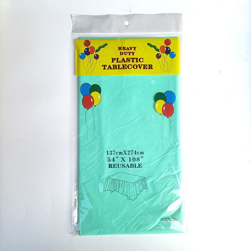 1pc Reusable Tablecloths 137x183cm BPA Free Plastic Dining Table Cover Cloth for Parties Picnic Camping Disposable Tablecloths
