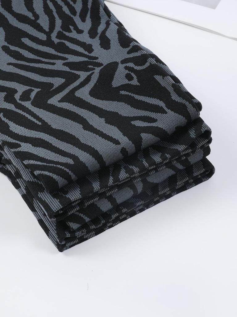 European & American High Waist Leopard Zebra Yoga Pants - Hip Lift, Slimming, Seamless Sportswear for Women.