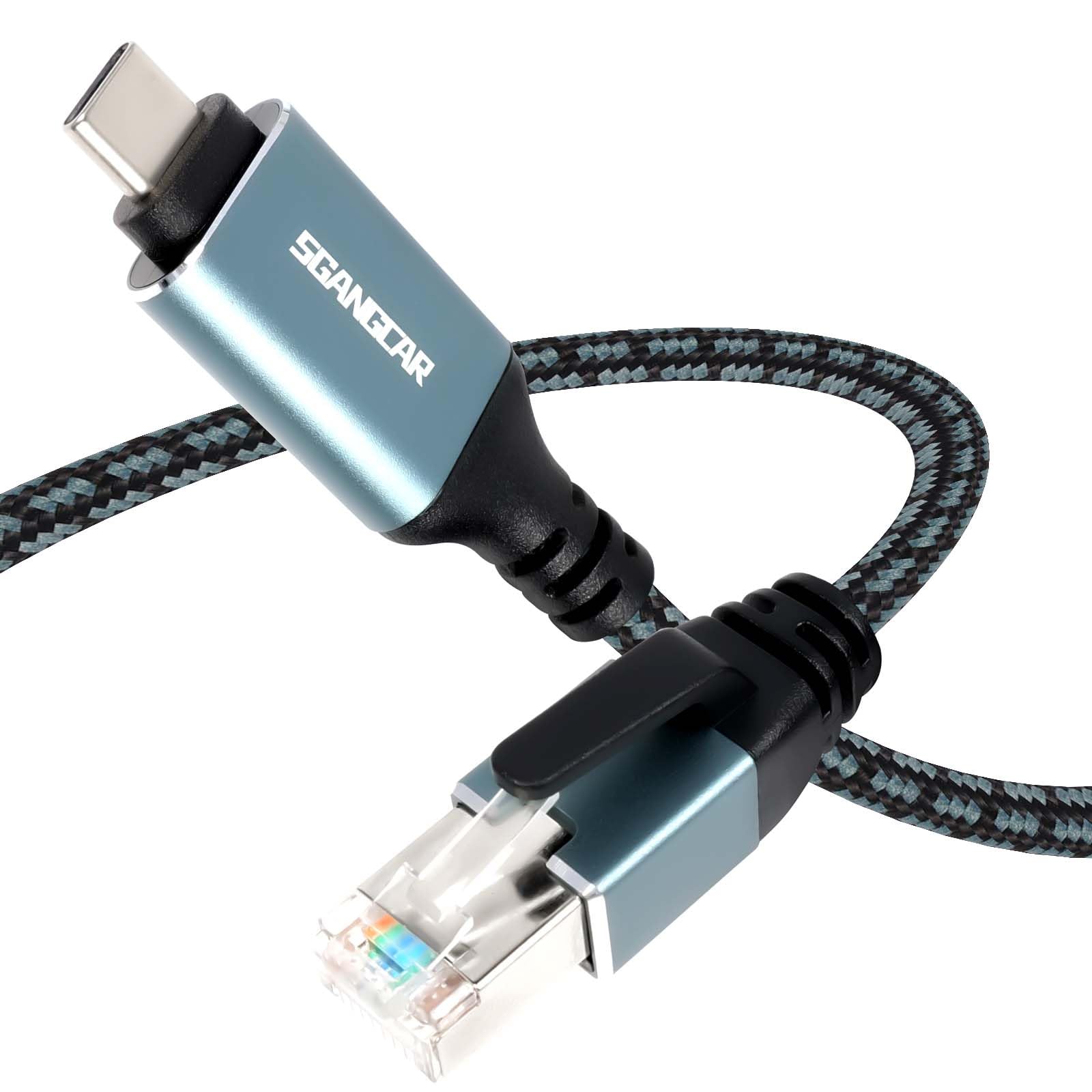 

SGANGCAR USB C to LAN Cable 15m Type C to LAN USB C to RJ45 Compatible with Thunderbolt Compatible with Modems Cable, Cable, 3/4, Smartphones,