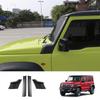 For SuzukiJimny Nomade 2025 2026 ABS Black Matte  front  windshield window A-pillar decorative strip Anti scraper Exterior cover
