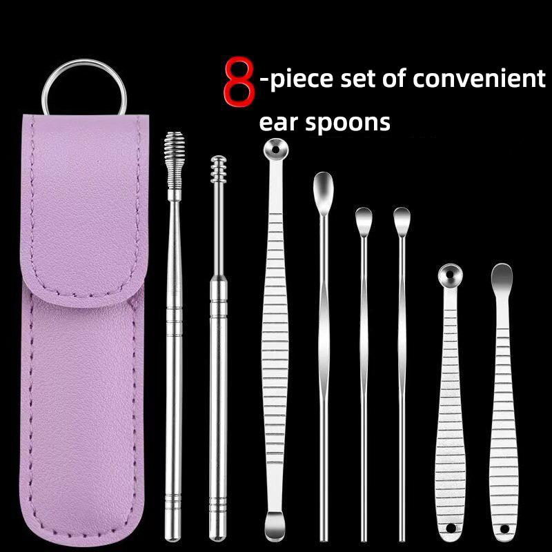 Ohrlöffel Ohrziehen aus Edelstahl Ohrpick-Anzug Kinder-Spiral-Ohrlöffel Erwachsenen-Ohrenreiniger