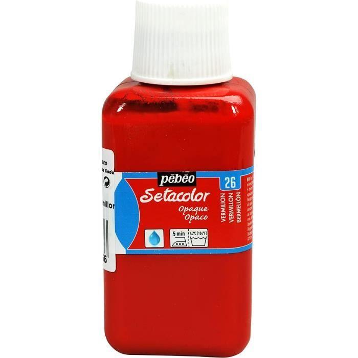 Flacon 250ml Peinture Setacolor Opaque Vermillon