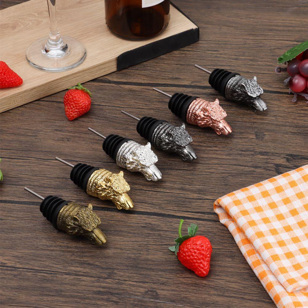 Gadžety Kuchyňské potřeby Zátka na láhev s ústím na víno Vlčí hlava Barové náčiní Nalévač na víno