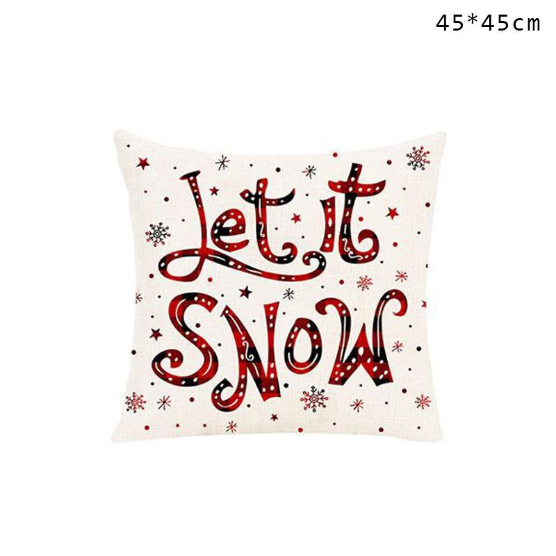 45Cm Christmas Cushion Cover New Year Decor England Plaid Style Seat Pillowcase Car Pillowcase Merry Christmas Decor Home
