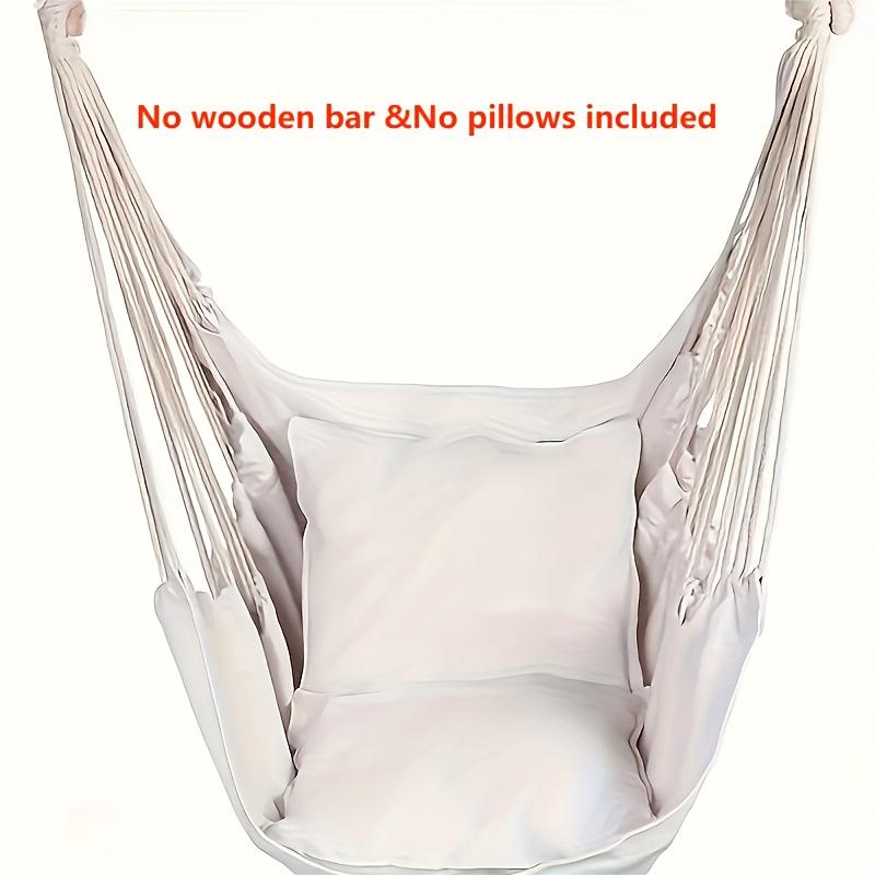 

1 шт. Портативный гамак для отдыха на открытом воздухе с прочной конструкцией из нескольких веревок, удобный и дышащий, прочный для кемпинга, подходит для отдыха на открытом воздухе белый