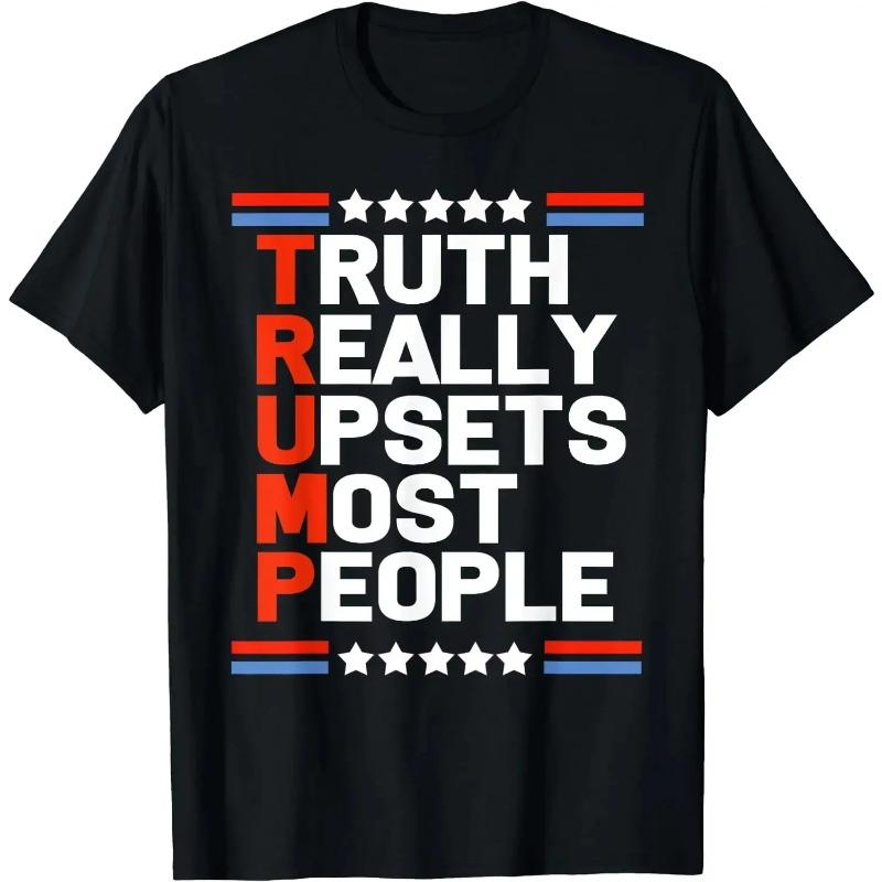 President Donald Trump Casual Trump Shooting O-Neck Style Printed Loose Vest T-Shirt Hip Hop Street T-Shirt