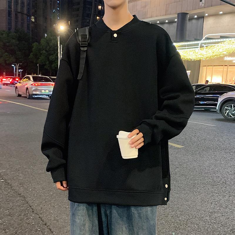 Sweater Men's Spring Teen Crew Neck Jacket American Heavy Design Sense with Long Sleeves