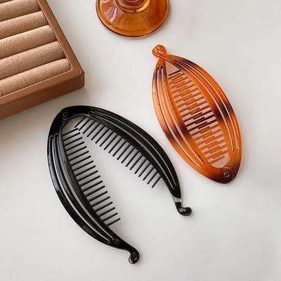 Fischförmiger Pferdeschwanzclip, Arcylic-Bananen-Haarclip, Stirnband für Frauen, Haar-Accessoires, Haarklammern, Drehklemme, Haarspangen, Kopfbedeckungen