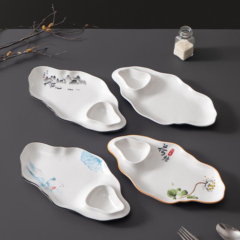 High-Value Dumplings, Plates With Vinegar Plates, Hotel Creative Snack Plates, Household Mother And Child Plates, Grid Plates, Dessert Plates