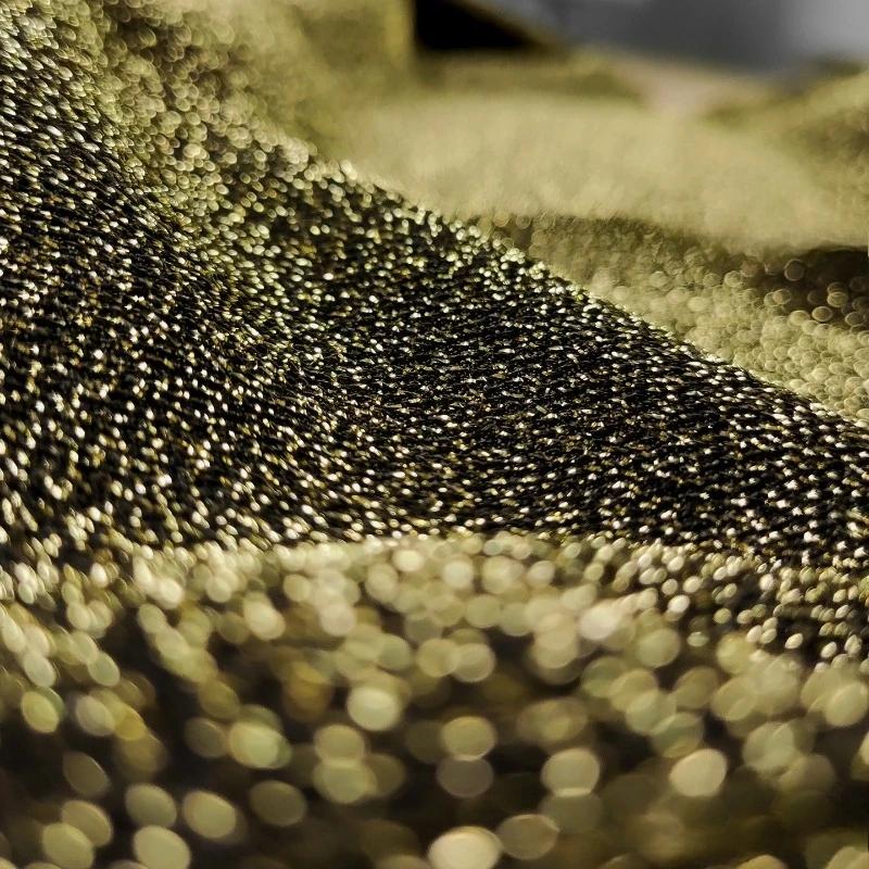 100/300/500cm Starry Stage Wedding Clothing Fabric Glitter Knitted Metallic Fabric DIY Sewing Handmade Elastic Cloth
