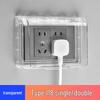 Type 86 Waterproof Self-Adhesive Switch Cover, Splash-Proof Box for Bathroom