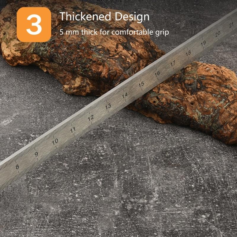 Starke Metalllineale 5 mm Dicke Messwerkzeug Nicht korrosiv Designs für professionelle Konstruktion & Entwurf