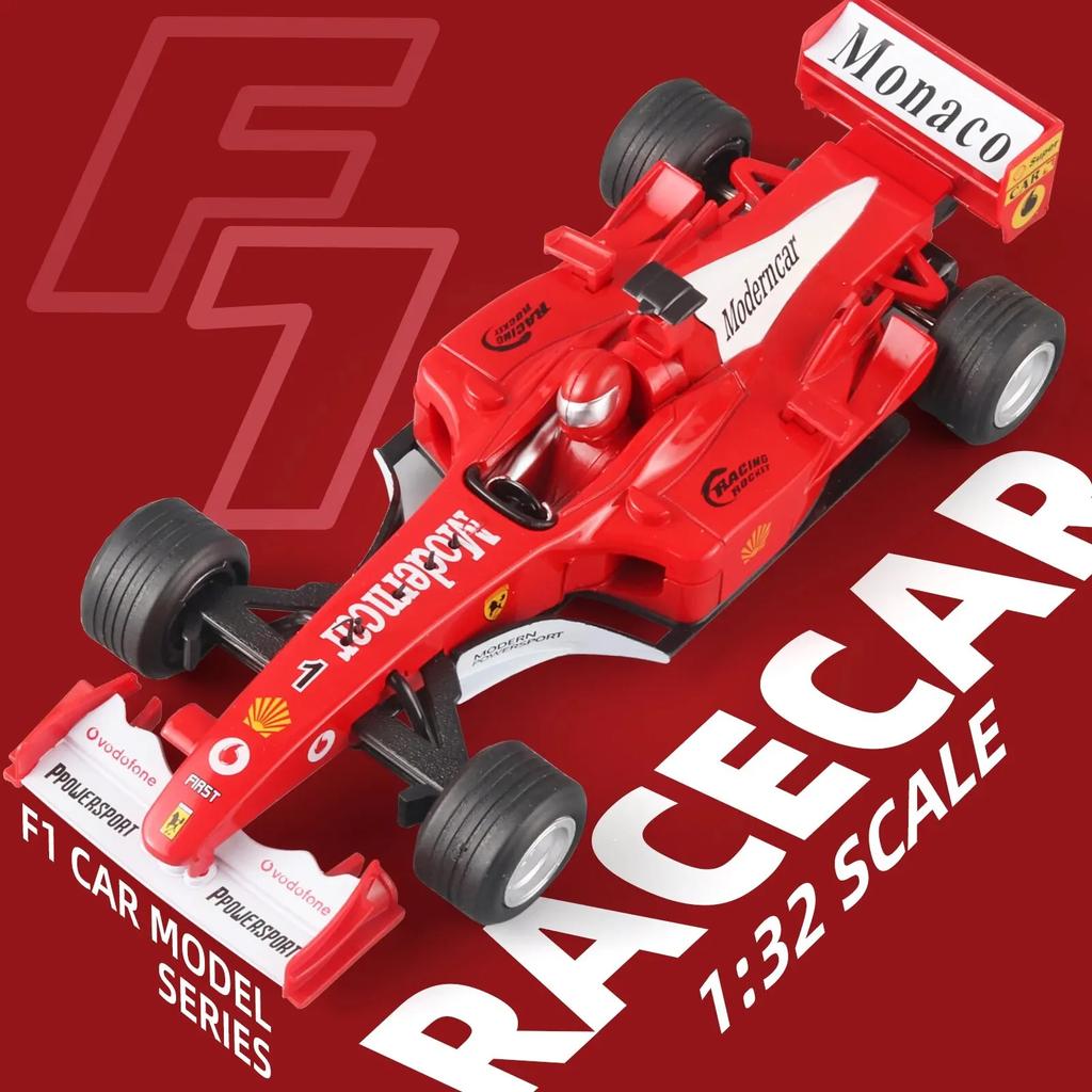 1/32 Scale Alloy Ferrari F1 Racing Car Toy Model with Retroactive Motion, Sound & Light Effects - Ideal for Kids' Racing Play & STEM Lea