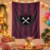 Polyester Wall Tapestry with West Ham United Design, Decorative Hanging for Bedroom Living Room Dorm
