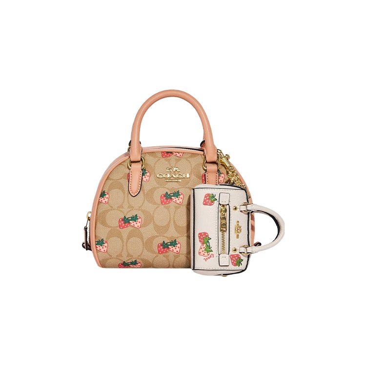 COACH Refined Pebble Leather Bag Accessory Mini Women's White CB612-IMCAH