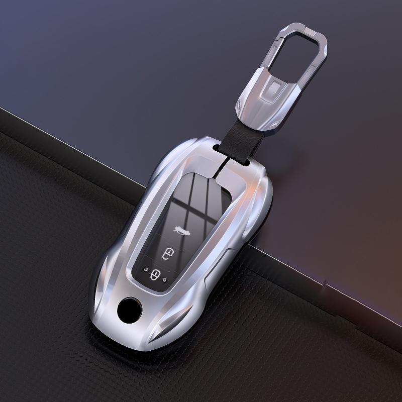 Metall Auto Fernbedienung Schlüsselhülle Hülle Halter Schale Tasche Anhänger Für Toyota Crown Mirai Alpharo Corolla Cross Prius Camry bZ4X bZ3 Rav4 bZ5