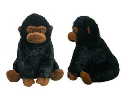 Amuse Kuttari Gorila ST Pelúcia Sentada 703950 (Preto Escuro) Brinquedo, Altura Aprox.. 15cm,