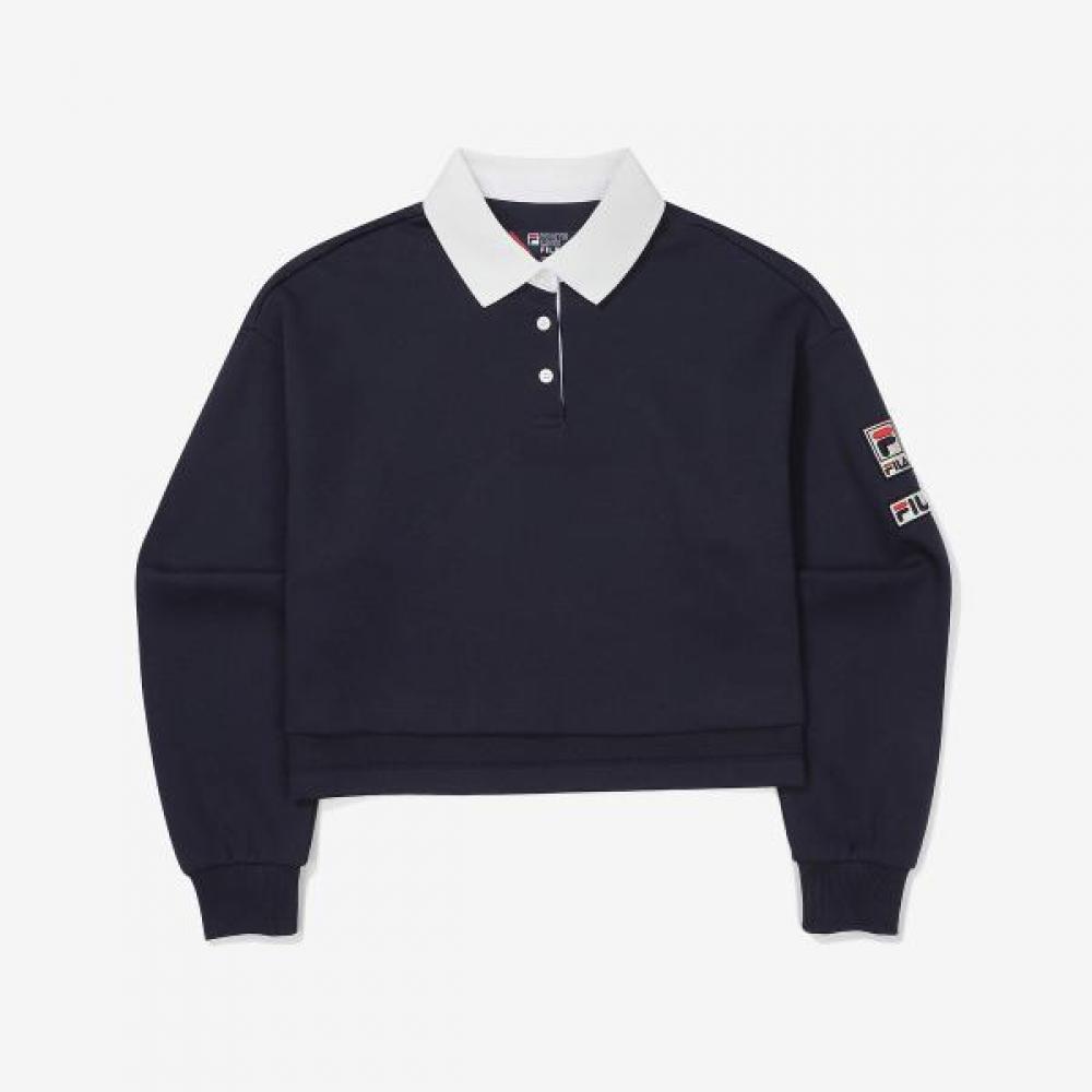 

Fila Long Sleeve Tennis HeriTage Collar T shirT navy/90