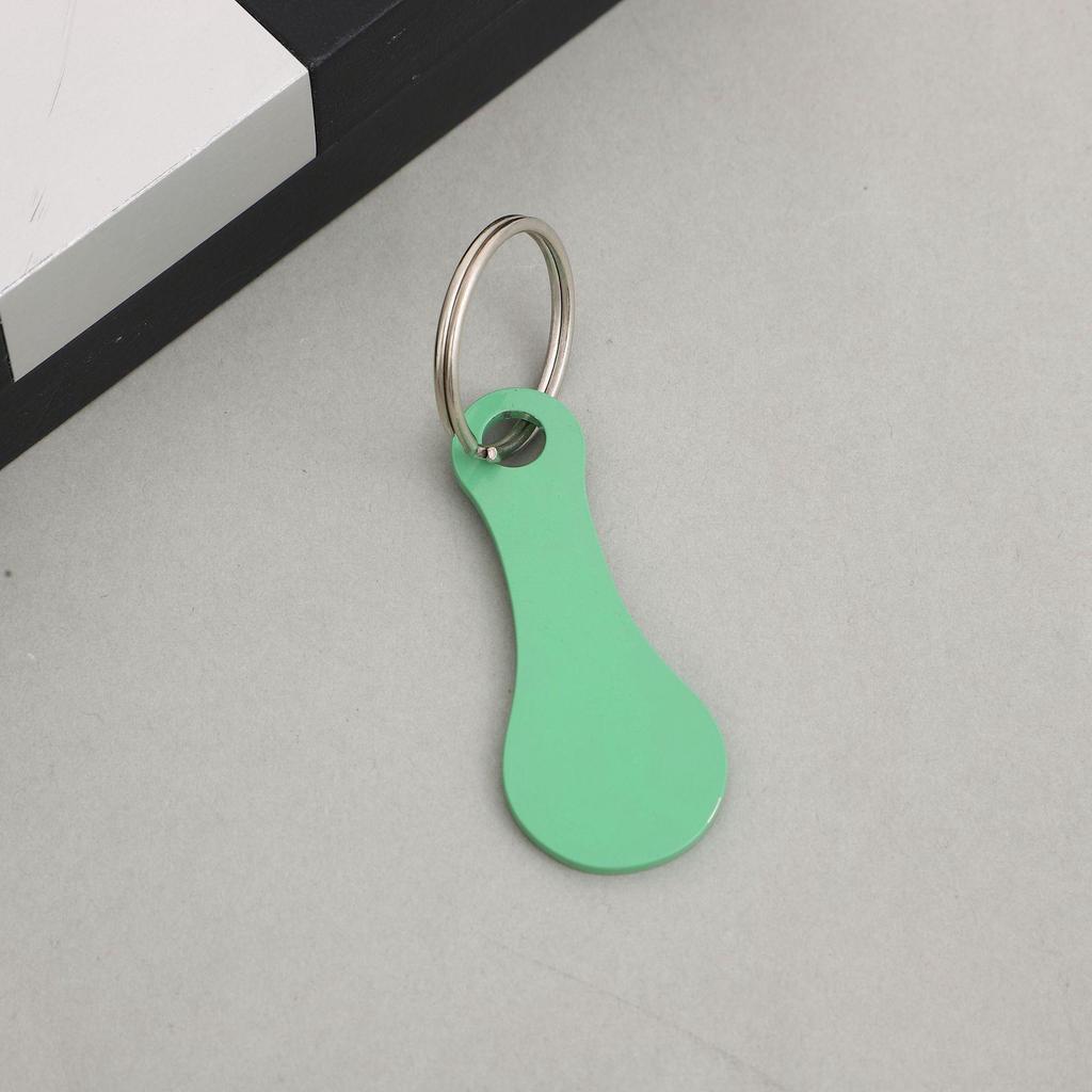 Stainless Steel Shopping Cart Keychain with Laser Logo